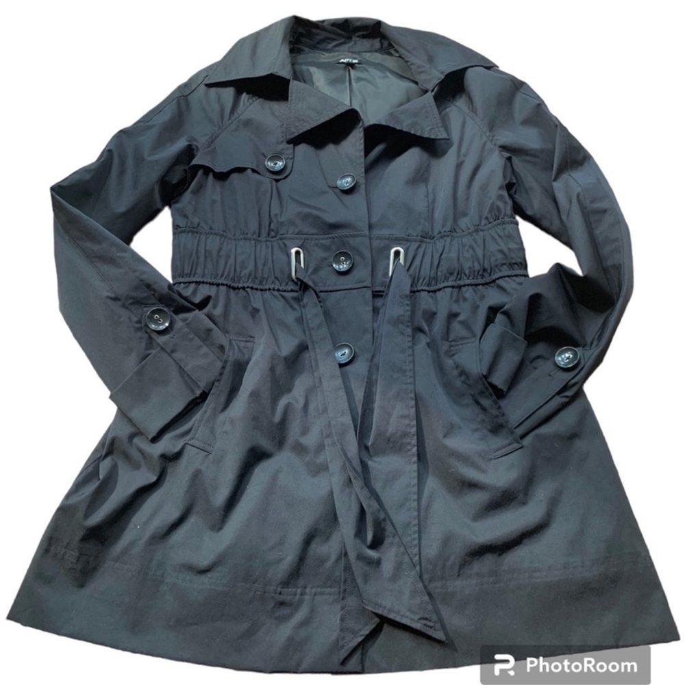 Apt. 9 Women's Elegant Black Trench Coat